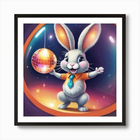 Disco Bunny 8 Art Print