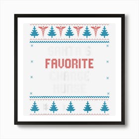 Santas Favorite Charge Nurse Gift Christmas Funny Art Print