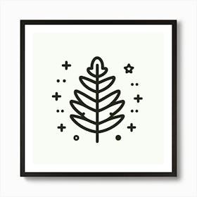 Leafs of Fern, Vector art 4 Art Print