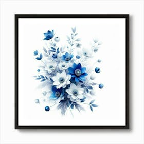 Blue Flowers Art Print