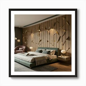 Modern Bedroom Design 1 Art Print