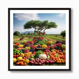 Fruit And Vegetables Art Print