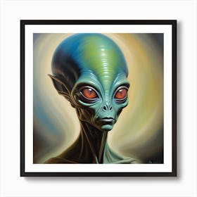 Alien Face Art Print