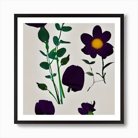 Purple Floral 1 Art Print