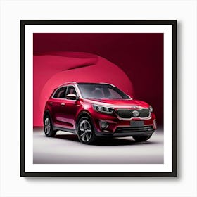 Red Kia Sorento Art Print