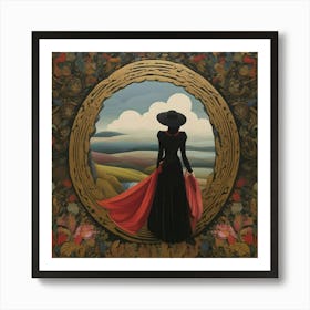 'The Woman In Black' Art Print