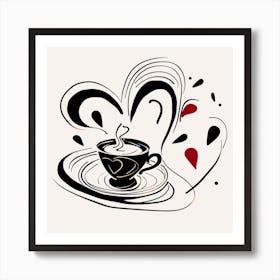 Coffee Love Illustration 2 Art Print