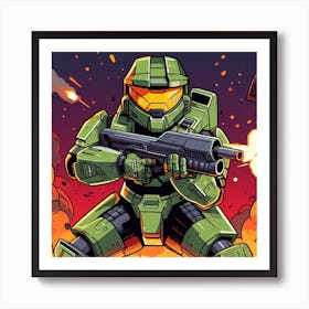Master Chief from Halo Art Print