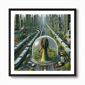 Futuristic Cityscape 2 Art Print