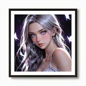 Default A Captivatingly Ethereal Anime Girl Every Detail Emana 2 (1) Art Print