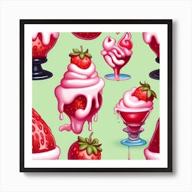 Strawberry Ice Cream 1 Poster