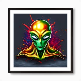 Alien Head Art Print