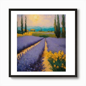 Lavender Field 1 Art Print