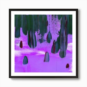 Drops - Purple Art Print