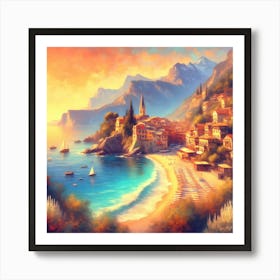 Beachside Village 10 Art Print