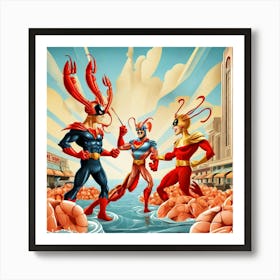 Superheroes Art Print