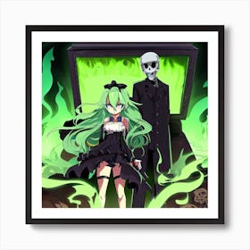 Anime Funeral Art Print