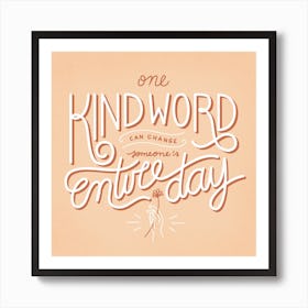 Kind Word Art Print