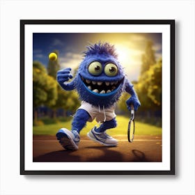 Tennis Monster Art Print