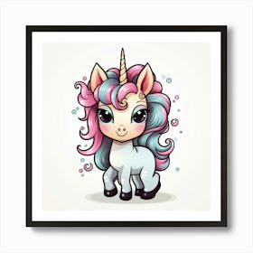 Cute Unicorn 520 Art Print