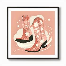 Cowboy Boots Art Print