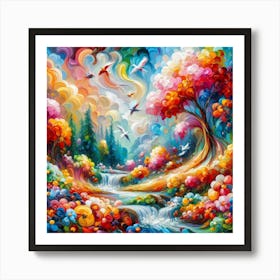 Colorful Forest 2 Art Print