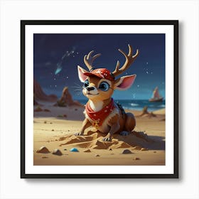 Pirate Deer 2 Art Print