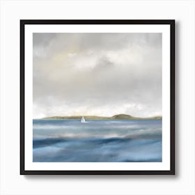 Sailing Bay Square Art Print