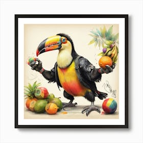 Toucans 1 Art Print