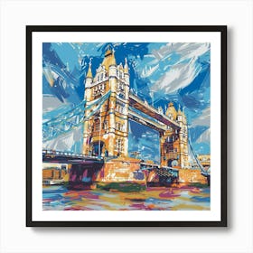 Tower Bridge Oil Painting London Art Print