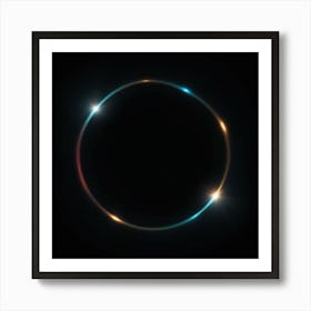 A Beautiful Lens Flare On Deep Black Background 3117935066 Art Print