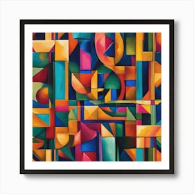 Abstract Geometric Painting Art Print