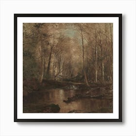 Stream In The Woods Art Print