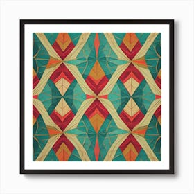 Firefly Beautiful Modern Abstract Detailed Native American Tribal Pattern And Symbols With Uniformed (1) 1 Art Print
