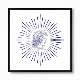 Medusa Halo Blue 1 Art Print