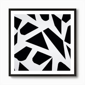 Abstract Black And White Pattern 2 Art Print