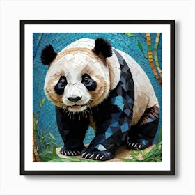 Panda Art In Mosaic Art Style Art Print Art Print