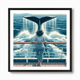 Watching the Whale Art Print
