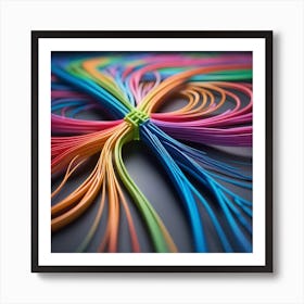 Colorful Wires 28 Art Print