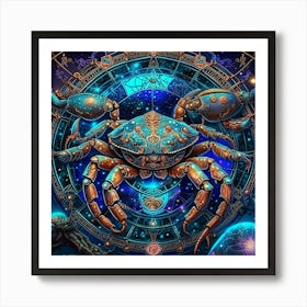 Zodiac Crab Art Print