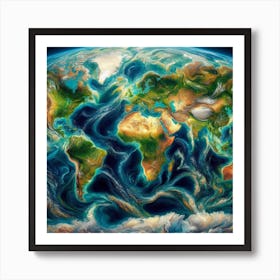 A world map 2 Art Print