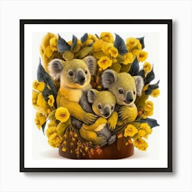 Koala Family Art Print
