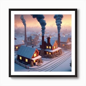 Christmas Village Art Print