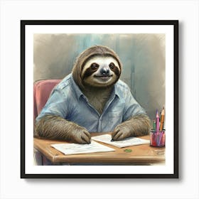 Sloth 59 Art Print