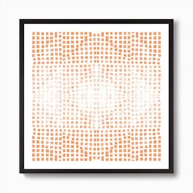 Gods Eye Block Print In Orange Art Print