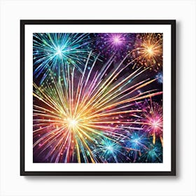 Fireworks In The Sky 8 Art Print