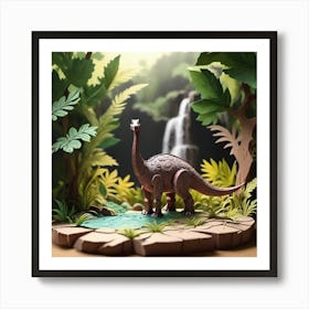 Dinosaur In The Jungle Art Print