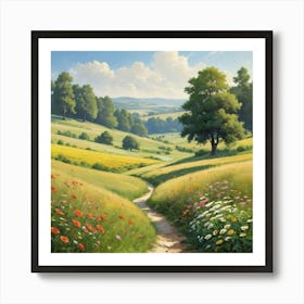 Summer Landscape Art Print 2 Poster