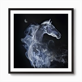 Ethereal Moonlit Horse Art Print