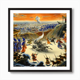 Battle Painting Depicting the Festival of Enormous Changes at the Last Minute 2 Art Print